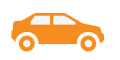 Orange car clipart